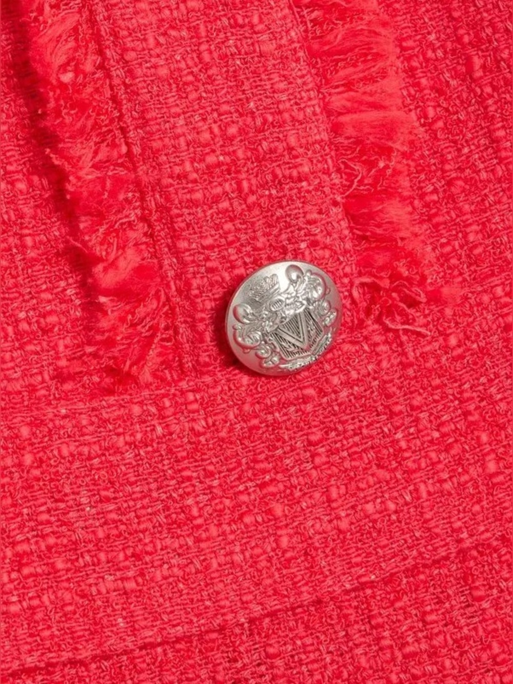 VERONICA BEARD EMBELLISHED TWEED MINI DRESS - CORAL SIZE 10 (PRE-OWNED) - Picture 4 of 6